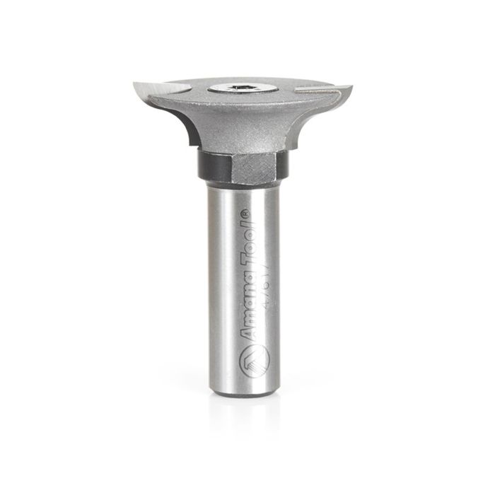 Amana tool 47513 Carbide Tipped Cope Cutter w/ Stub Spindle - 7/32 R x 1-1/2 D x 15/32 CH x 1/2 Inch SHK w/ Lower BB Router Bit for 1-1/8 Material