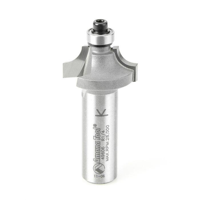Amana tool 49606 Carbide Tipped Beading 1/4 R x 1 Inch D x 1/2 CH x 1/2 SHK Router Bit