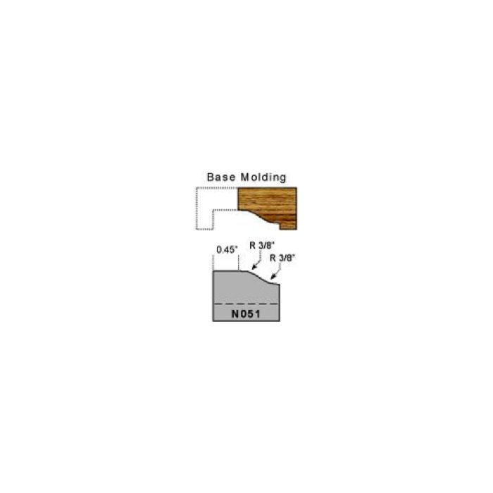 P051 base molding ogee profile