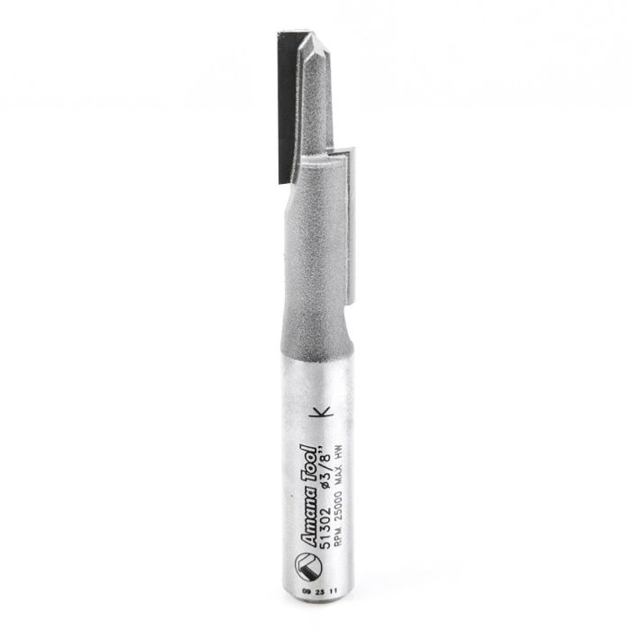 Amana tool 51302 Carbide Tipped Stagger toolth Plunge 3/8 D x 1-3/8 CH x 3/8 SHK Router Bit