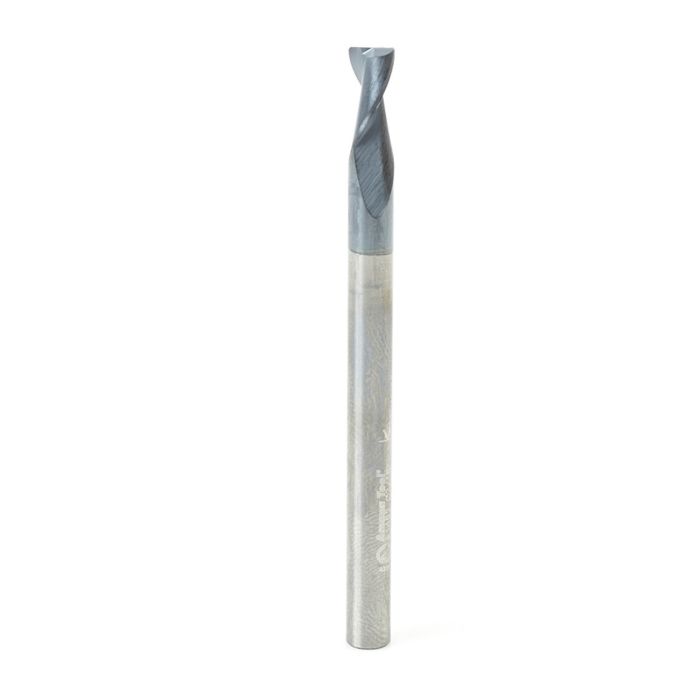 Amana tool 51463 SC Spiral for Steel, Stainless Steel & Non Ferrous Metal with AlTiN Coating 2-Flute x 3/16 D x 3/8 CH x 3/16 SHK x 2-1/2 Inch Long Up-Cut Router Bit / 45 Deg Corner Chamfer End Mil