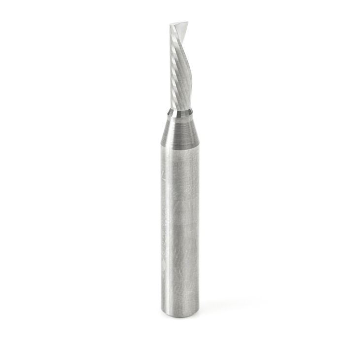 Amana tool 51516 CNC SC Spiral O Single Flute, Plastic Cutting 5/32 D x 9/16 CH x 1/4 SHK x 2 Inch Long Down-Cut Router Bit with Mirror Finish