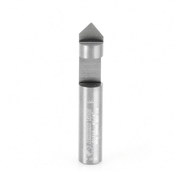 Amana tool 51712 Solid Carbide Hole and Flush Cut 1/4 D x 1/4 CH x 1/4 SHK x 1-1/2 Inch Long Router Bit