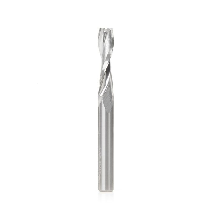 Amana tool 51769 SC CNC Spiral Double O Flute, Plastic Cutting 1/4 Dia x 1 CH x 1/4 Shank x 2-1/2 Inch Long Up-Cut Router Bit