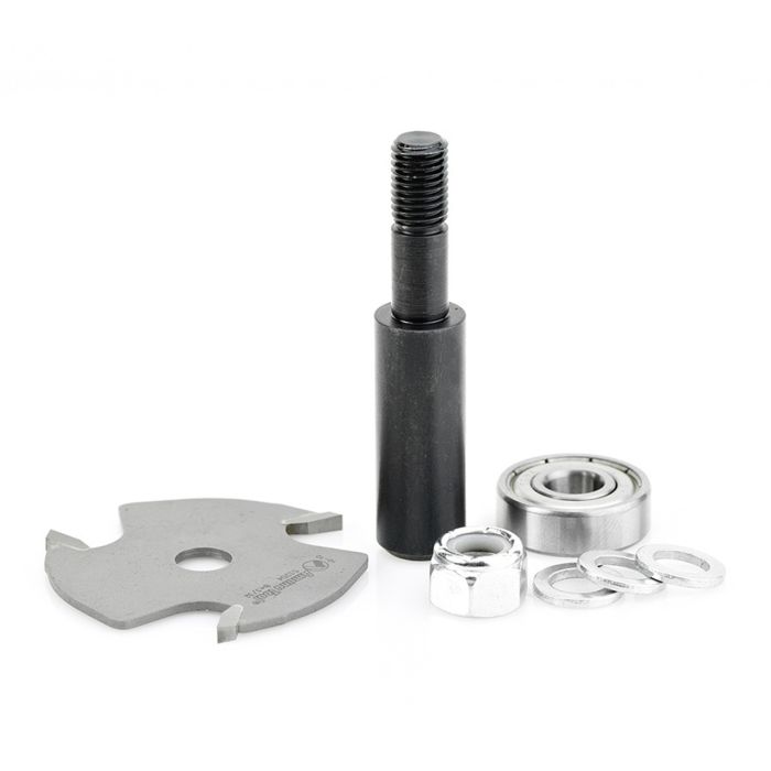 Amana tool 53404-1 Slotting Cutter Assembly 3 Wing x 1-7/8 D x 3/32 CH x 1/2 Inch SHK Router Bit