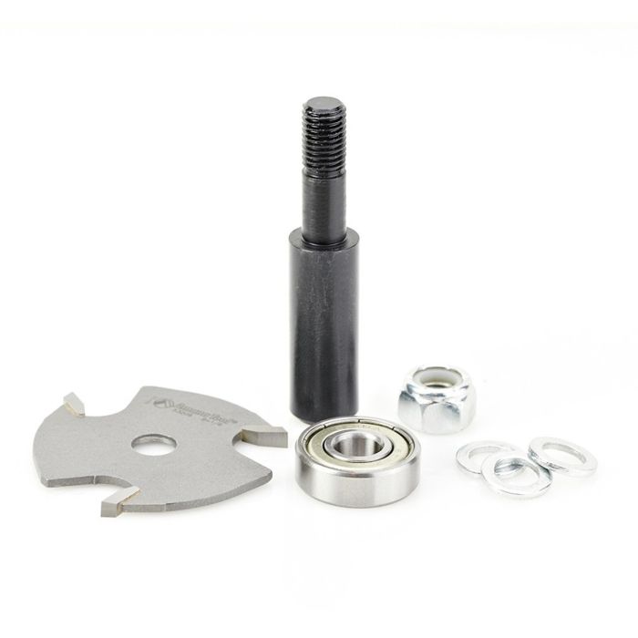 Amana tool 53406-1 Slotting Cutter Assembly 3 Wing x 1-7/8 D x 1/8 CH x 1/2 Inch SHK Router Bit