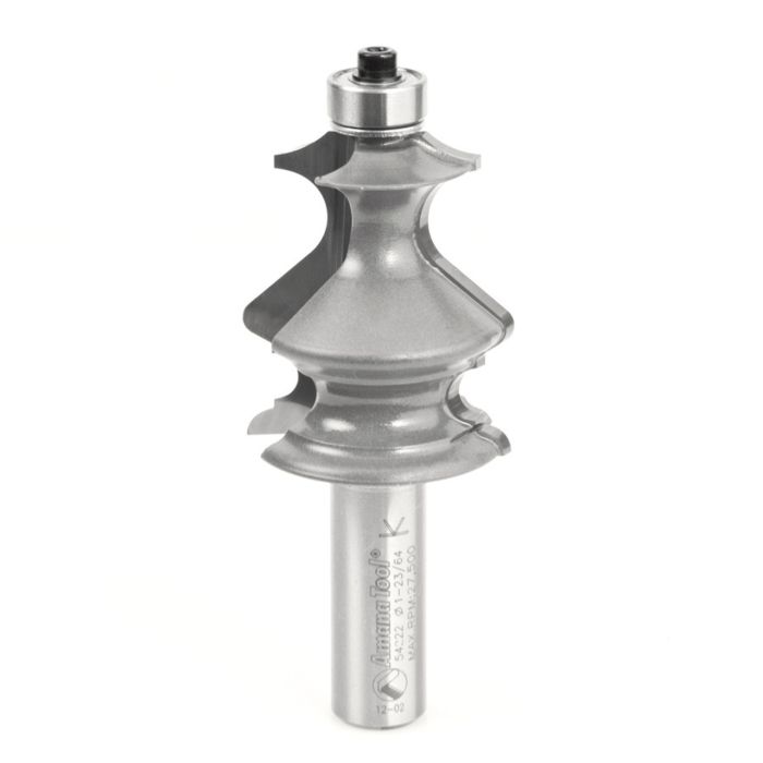 Amana tool 54222 Carbide Tipped Classical Architectural Molding 1/8 x 3/32 x 1/4 x 7/16 R x 1-3/8 D x 1-5/8 CH x 1/2 Inch SHK Router Bit