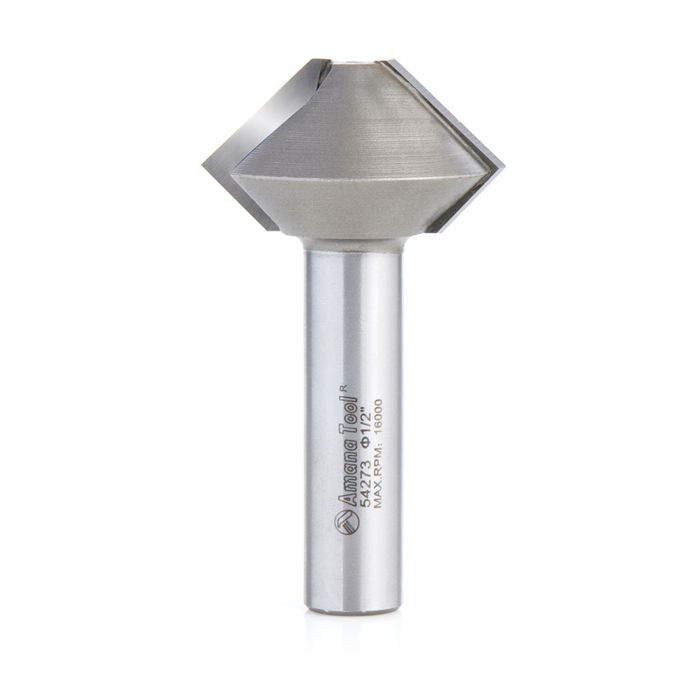 Amana tool 54273 Carbide Tipped Multi-Sided Glue Joint 45 / 45 Deg x 1-1/2 D x 7/8 CH x 1/2 Inch SHK Router Bit