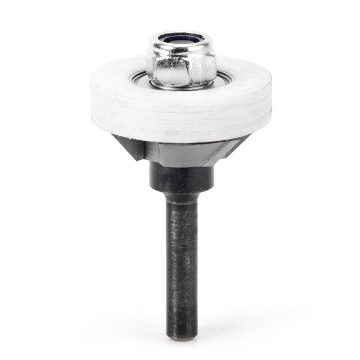 Amana tool 55312 Carbide Tipped 45 Deg Laminate Miter Joint Undercutter Assembly 1-3/8 D x 1/4 CH x 1/4 Inch SHK w/ Lower BB Router Bit