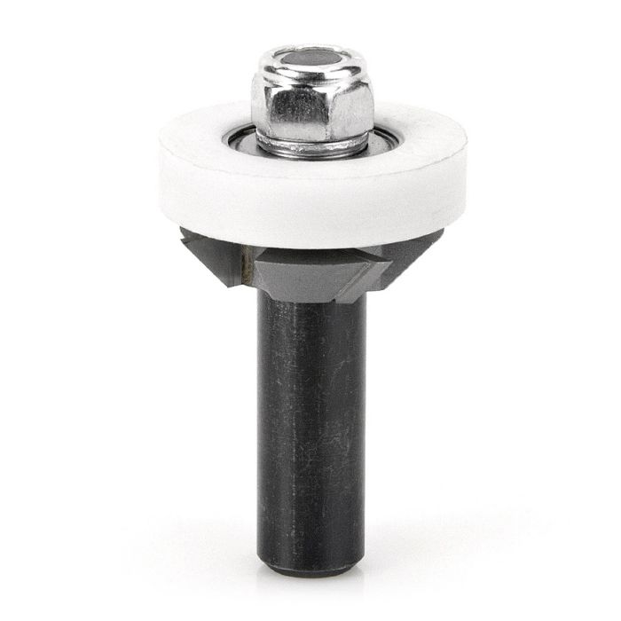 Amana tool 55314 Carbide Tipped 45 Deg Laminate Miter Joint Undercutter Assembly 1-3/8 D x 1/4 CH x 1/2 Inch SHK w/ Lower BB Router Bit