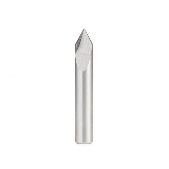 Amana tool 59400 Solid Carbide V Groove Engraving 60 Deg x 1/4 D x 0.560 CH x 1/4 SHK x 1-1/2 Inch Long Router Bit