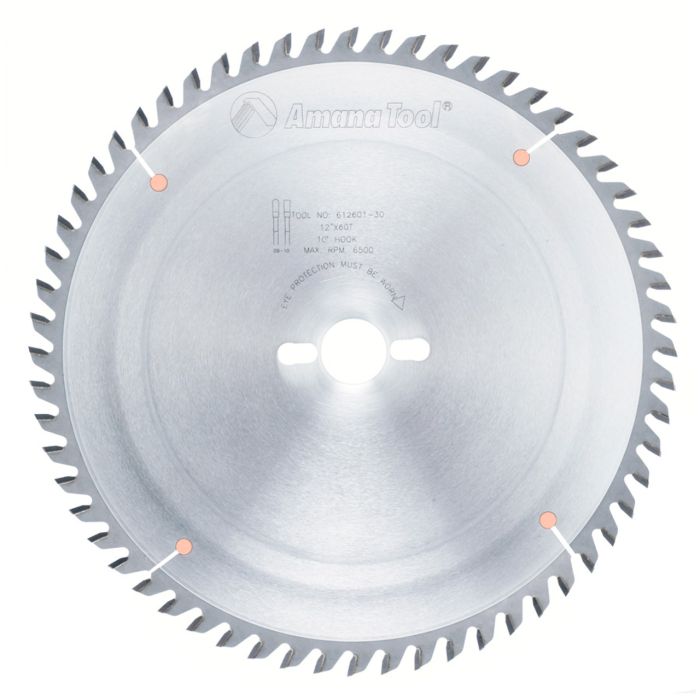Amana tool 612601-30 Carbide Tipped General Purpose 12 Inch D x 60T TCG, 10 Deg, 30MM Bore, Circular Saw Blade
