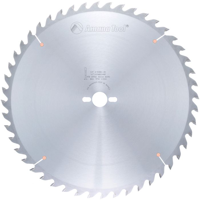 Amana tool 616480-30 Carbide Tipped General Purpose 16 Inch D x 48T ATB, 15 Deg, 30MM Bore, Circular Saw Blade