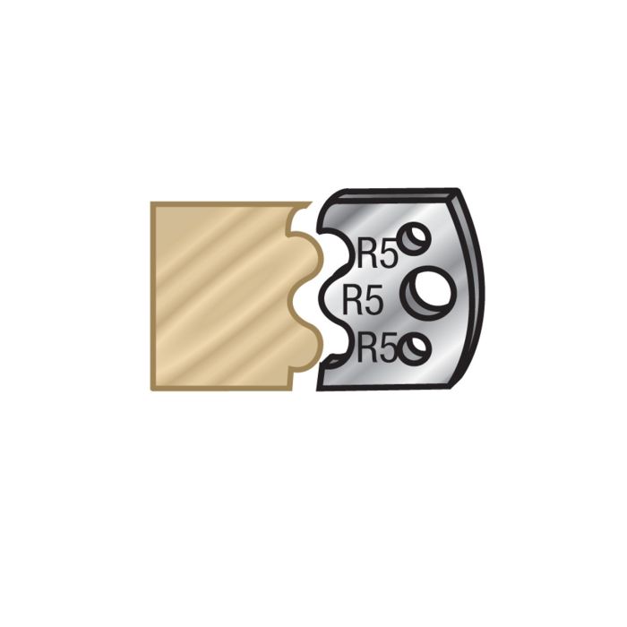Amana tool 64F006 Pair of 40mm Carbide Tipped Steel Knives for Profile Pro Insert Shaper Cutters