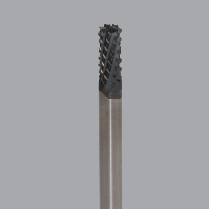 Onsrud 66-513 Solid Carbide router, 6 flute, burr pt, DFC coated