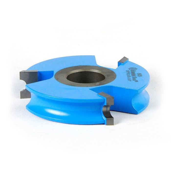 Amana tool 973 Carbide Tipped 3-Wing Bulnose 1/8 R x 1/4 Bead R x 2-5/8 D x 9/16 CH x 1/2 & 3/4 Bore Shaper Cutter