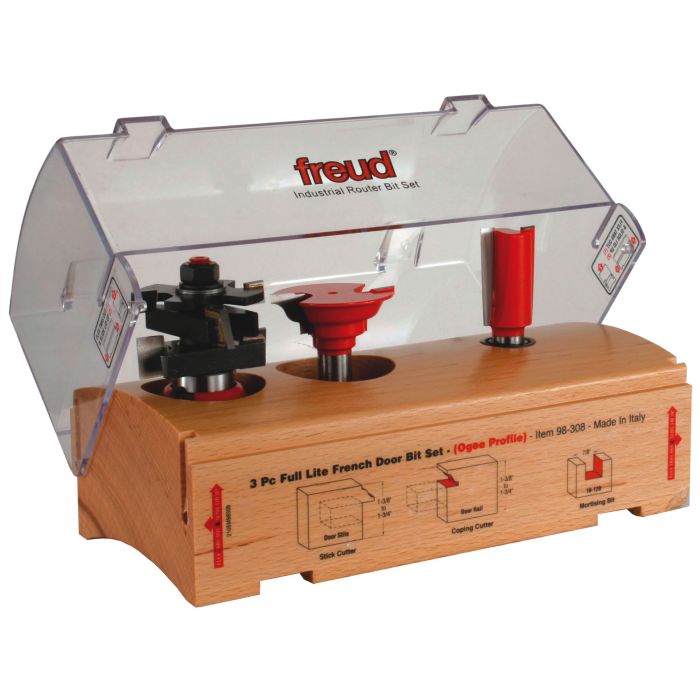 FREUD - 98-308 3pc FRENCH DOOR BIT SET