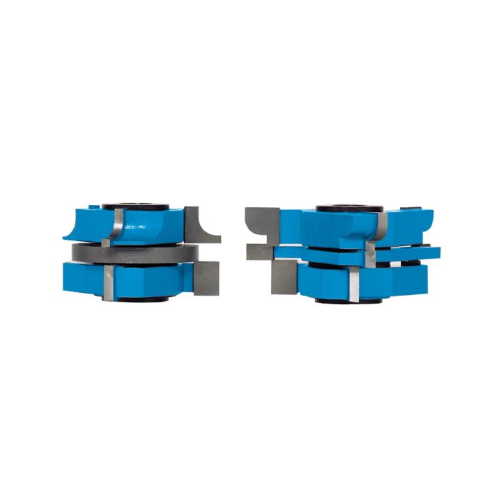 Amana 945 2-Piece Carbide Tipped 3-Wing Stile & Rail Convex Cabinet Door 3-1/8 Dia x 1-23/64 x 5/16 Radius x 1/2 & 3/4 Bore Set for 1-3/8 Material