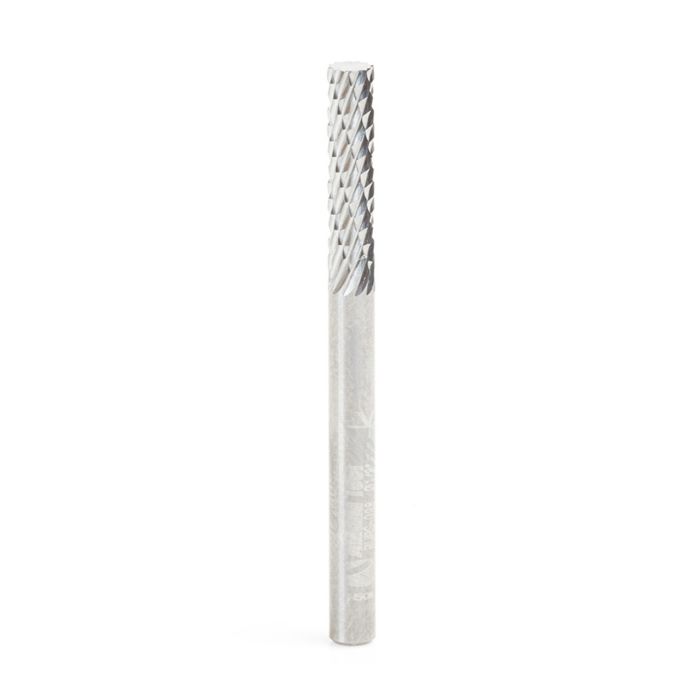 Amana tool BURS-098 Cylindrical Shape SC Head 1/8 D x 9/16 CH x 1/8 SHK x 1-1/2 Inch Long Double Cut SA Burr Bit