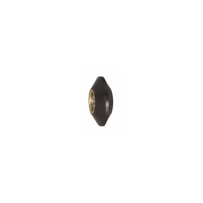 Dynabrade 11086 Contact Wheel Ass'y, 1" Dia. x 3/8" W x 3/8" I.D., V-Shaped Face, 90 Duro Rubber