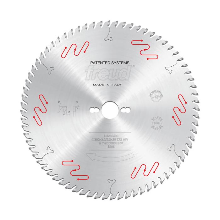 Freud LU2E04 300 mm Carbide Tipped Blade for Ripping and Crosscutting Wooden Panels and Composites