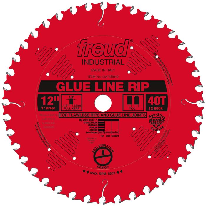 Freud LM74R012 12" Glue Line Ripping Blade