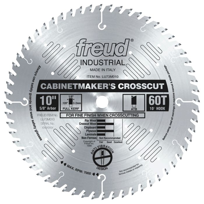 Freud LU73M010 10" Cabinetmaker’s Crosscut Blade