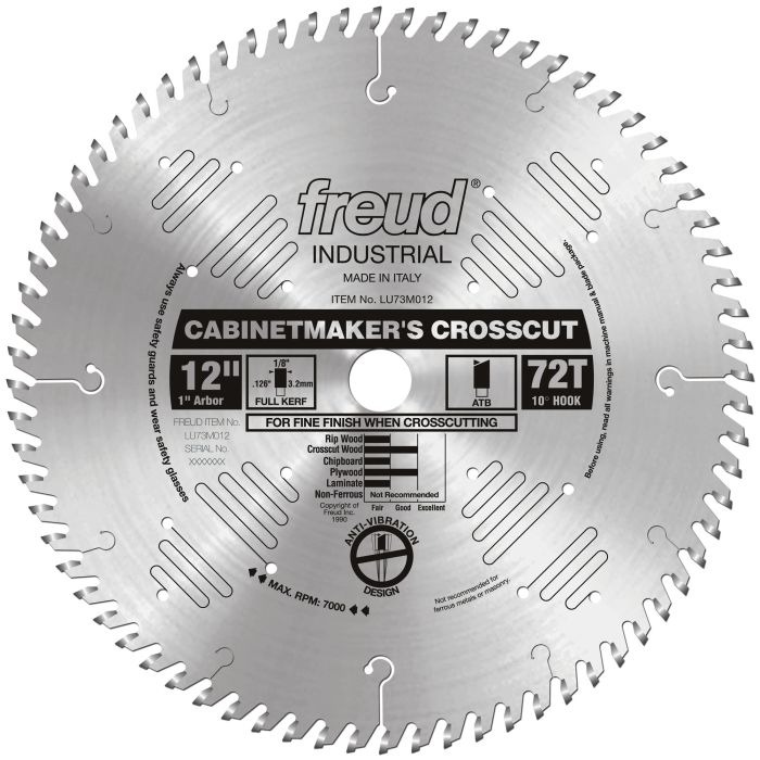 Freud LU73M012 12" Cabinetmaker’s Crosscut Blade