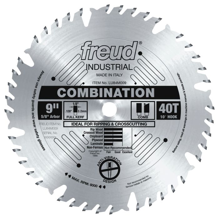 Freud LU84M009 9" Combination Blade