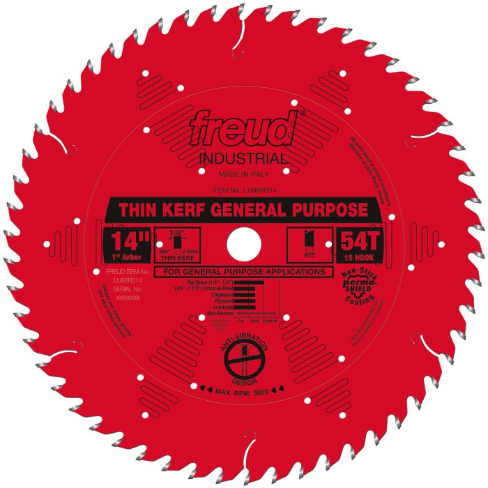 Freud LU86R014 14" Thin Kerf General Purpose Blade