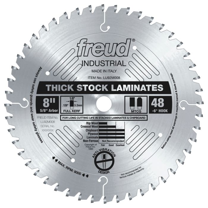 Freud LU92M008 8" Thick-Stock Laminate Blade