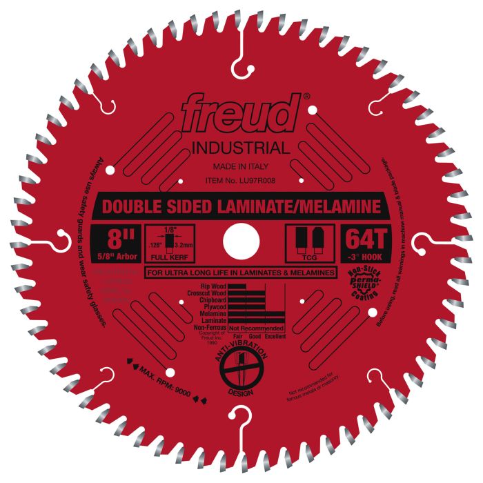 Freud LU97R008 8" Double Sided Laminate/Melamine Blade