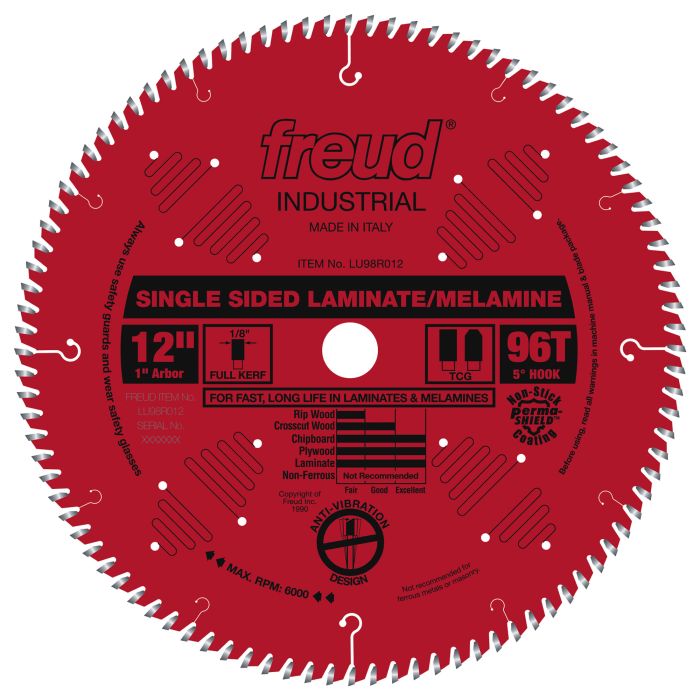 Freud LU98R012 12" Single Sided Laminate/Melamine Blade