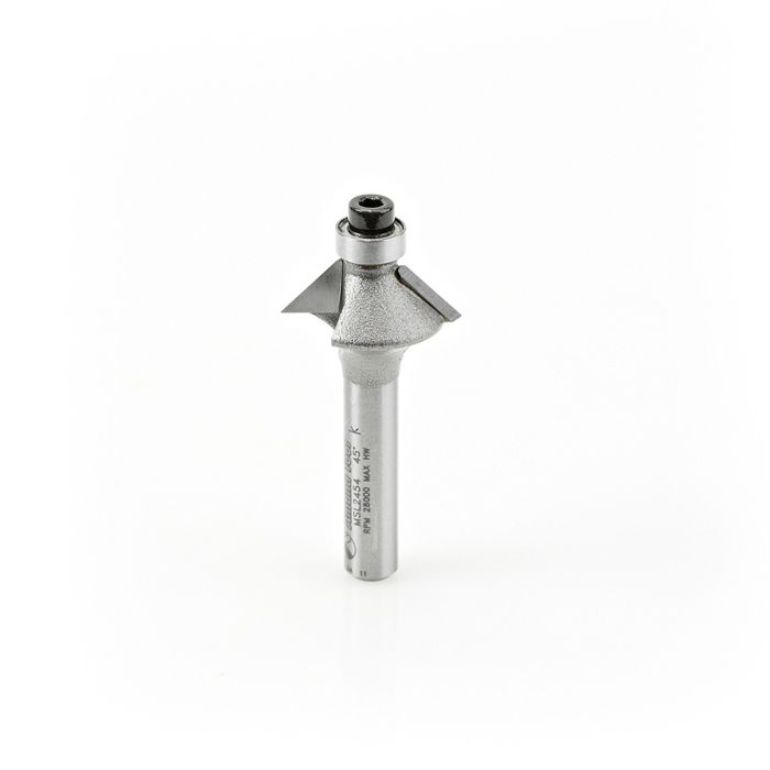 Amana tool MSL2454 Carbide Tipped Miniature Chamfer 45 Deg Angle x 25/32 D x 1/4 CH x 1/4 Inch SHK Router Bit