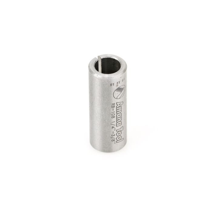 Amana tool RB-108 High Precision Steel Router Colet Reducer 3/8 Overal D x 1/4 Inner D x 1 Inch Long