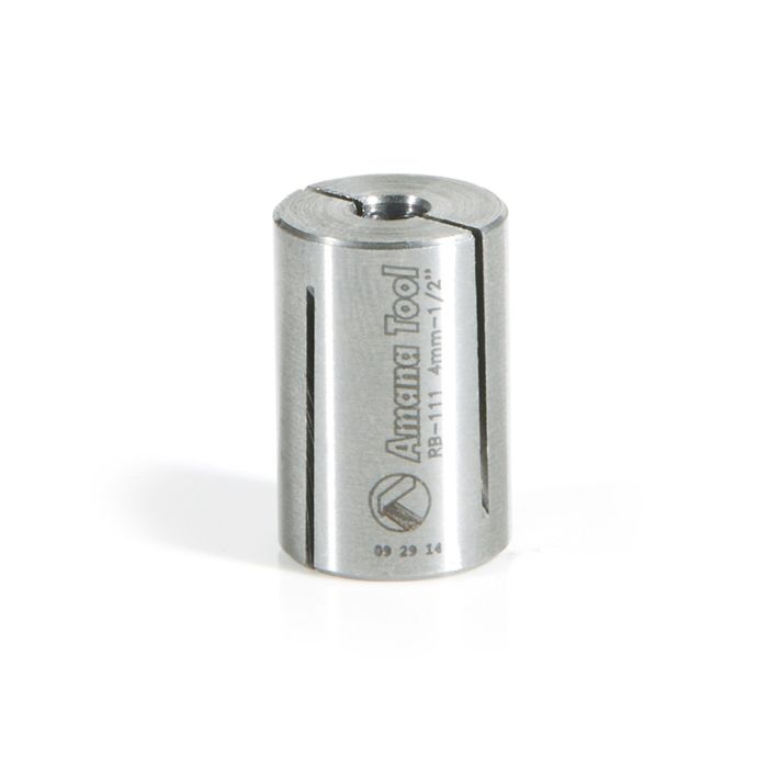 Amana tool RB-111 High Precision Steel Router Colet Reducer 1/2 Overal D x 4mm Inner D x 3/4 Inch Long