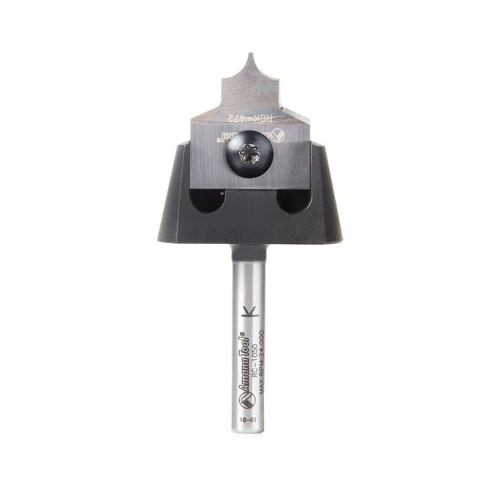 Amana tool RC-1054 Tru Point Insert Carbide Roundover CNC System 3/16 R x 7/8 D x 3/8 CH x 1/4 Inch Shank Router Bit