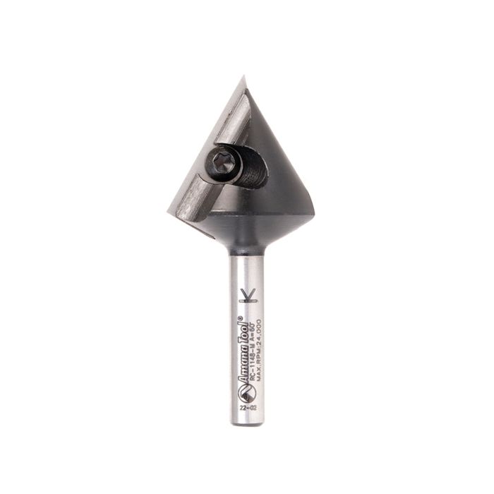 Amana tool RC-1148-M Insert V-Groove 60 Deg x 23mm CH x 6mm SHK CNC Router Bit