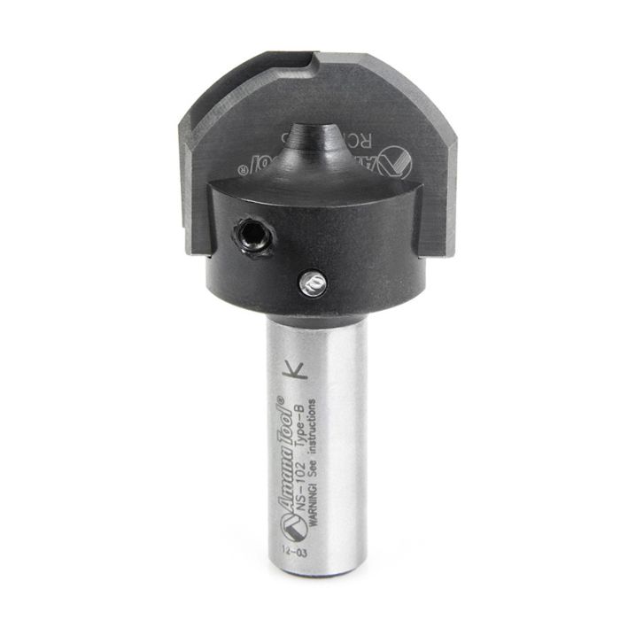 Amana tool RC-2485 CNC Insert Nova System Cove Raised Panel for MDF and Wood Cabinet Doors 1-11/32 D x 17/64 CH x 1/2 Inch SHK Router Bit