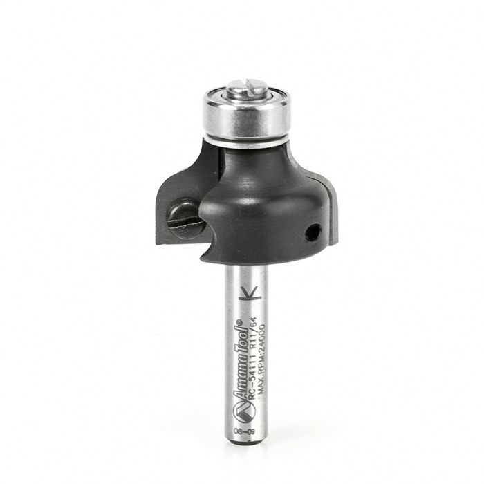 Amana tool RC-54111 In-Tech Insert Carbide Ogee 3/16 R x 1-1/32 D x 5/8 CH x 1/4 Inch SHK Router Bit