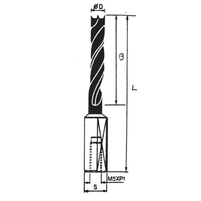 SOUTHEAST TOOL SCVP5805LH S/C V-Point Bit, With Steel Shank. 5mm Dia