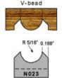 N023 5/16 radius V bead profile