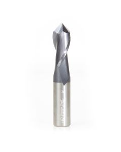 Amana tool 51655 CNC Solid Carbide 90 Deg V Spiral with AlTiN Coating for Steel & Stainless Steel 7/16 D x 1 CH x 7/16 SHK x 2-1/2 Inch Long Up-Cut Dril/Router Bit/End Mil