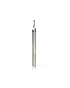 Amana tool 51666 Mini SC Spiral for Steel, Stainless Steel & Composites, AlTiN Coated 0.040 D x 0.12 CH x 1/8 SHK x 1-1/2 Inch Long Up-Cut 2-Flute Square End Router Bit/End Mil