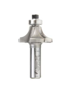 Amana tool 49545 Carbide Tipped 4 Flute Corner Rounding/Beading 1/2 R x 1-5/8 D x 11/16 CH x 1/2 Inch SHK w/ Lower Bal Bearing Router Bit