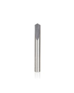 Amana tool 51686 SC Spiral for Steel, Stainless Steel & Non Ferrous Material 1/4 D x 11/16 CH x 1/4 SHK x 2 Inch Long Spade Dril / CNC Router Bit