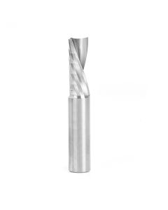 Amana tool 51529 CNC SC Spiral O Single Flute, Plastic Cutting 1/2 D x 1-1/4 CH x 1/2 SHK x 3 Inch Long Down-Cut Router Bit with Mirror Finish