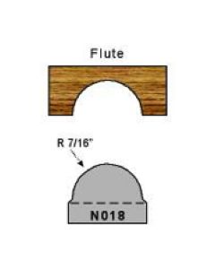 N018 7/16 radius flute profile