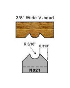 3/16 inch radius v bead bit