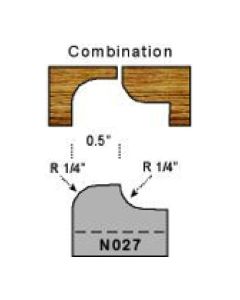 1/4 radius combination profile
